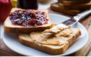 how many calories peanut butter and jelly sandwich